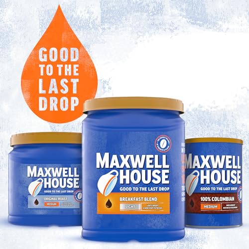 Maxwell House Breakfast Blend Light Roast Ground Coffee (38.8 oz Canister)