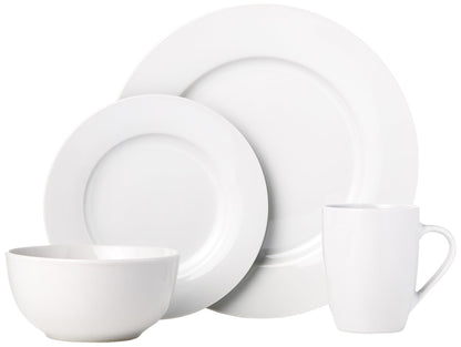 Amazon Basics Amazon Basics 16-Piece Porcelain Kitchen Dinnerware Set with Plates