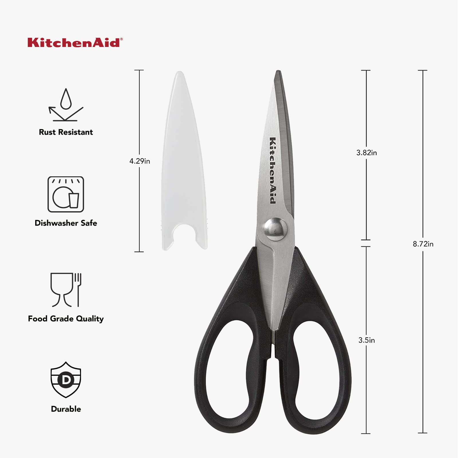 KitchenAid All-Purpose Kitchen Shears with Protective Sheath - Gourmet Grocery Hub