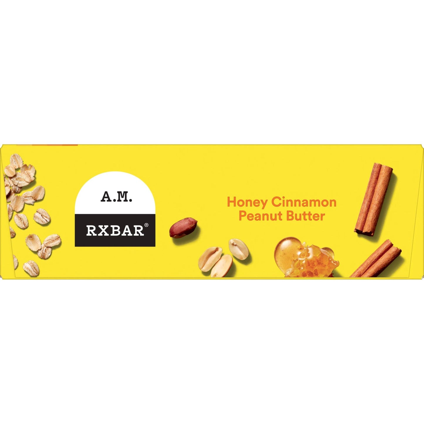 RXBAR A.M. Protein Bars, Protein Snack, Breakfast Bars, Honey Cinnamon Peanut Butter, 23.2oz Box (12 Bars)