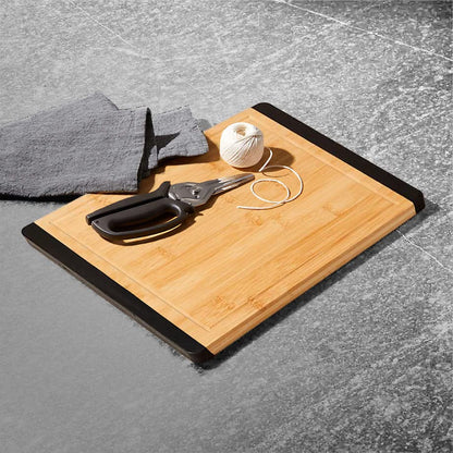 Realm 11" x 15" Bamboo Stronghold Cutting Board | Non-Slip with Juice Groove | Organic Sustainable Premium Bamboo Wood