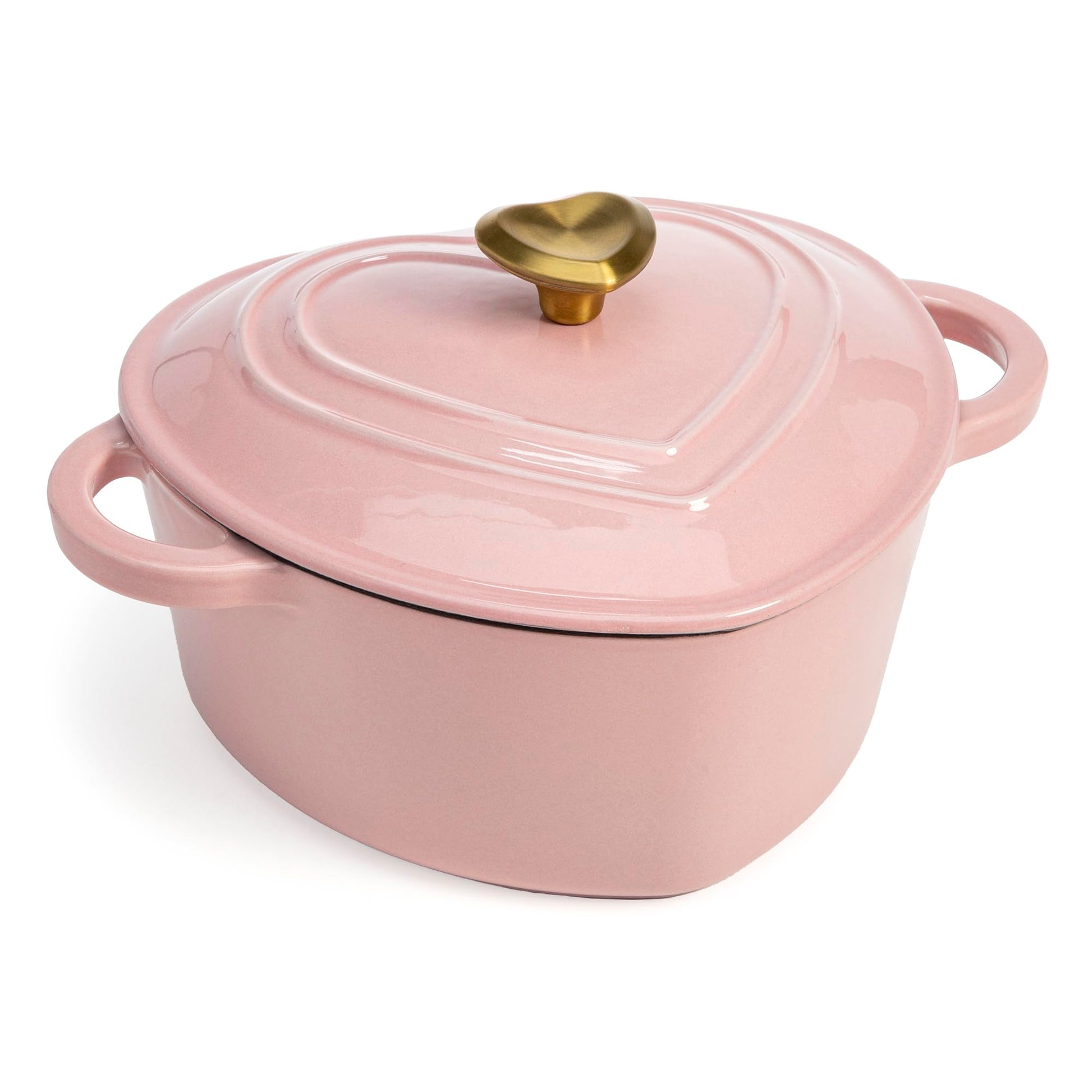 Paris Hilton Pink Heart-Shaped Enameled Cast Iron Dutch Oven