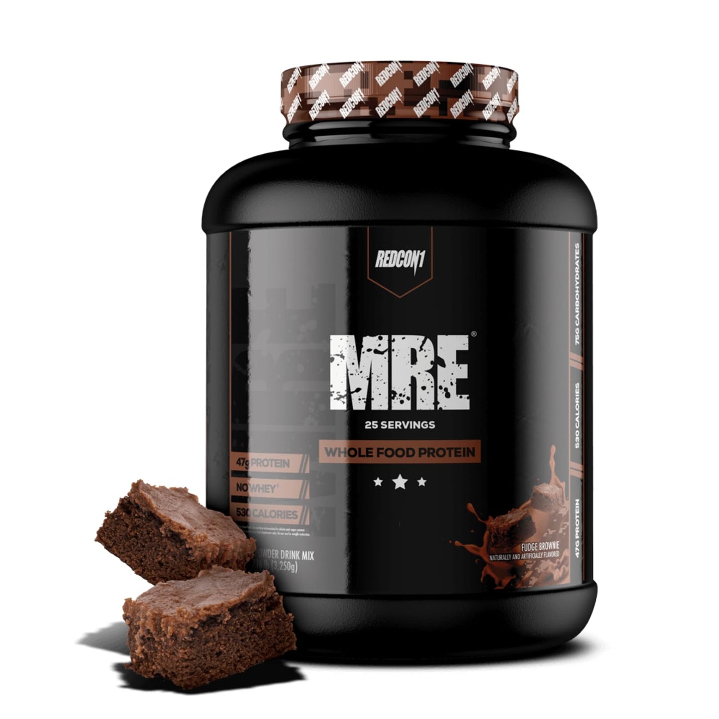 REDCON1 MRE Protein Powder - Fudge Brownie, 25 Servings