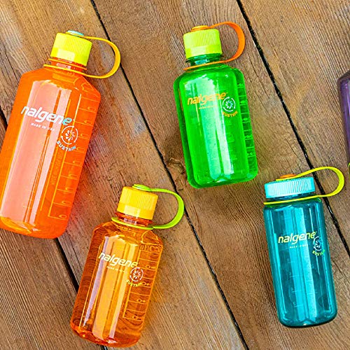 Nalgene Nalgene Sustain Tritan BPA-Free Water Bottle Made with Material Derived from 50% Plastic Waste, 16 OZ, Wide Mouth , Melon Ball Sustain