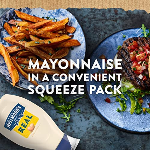 Hellmann's Real Mayonnaise Squeeze Bottle 3 Count a Rich Creamy Condiment Gluten Free, Made With 100% Cage-Free Eggs 20 oz