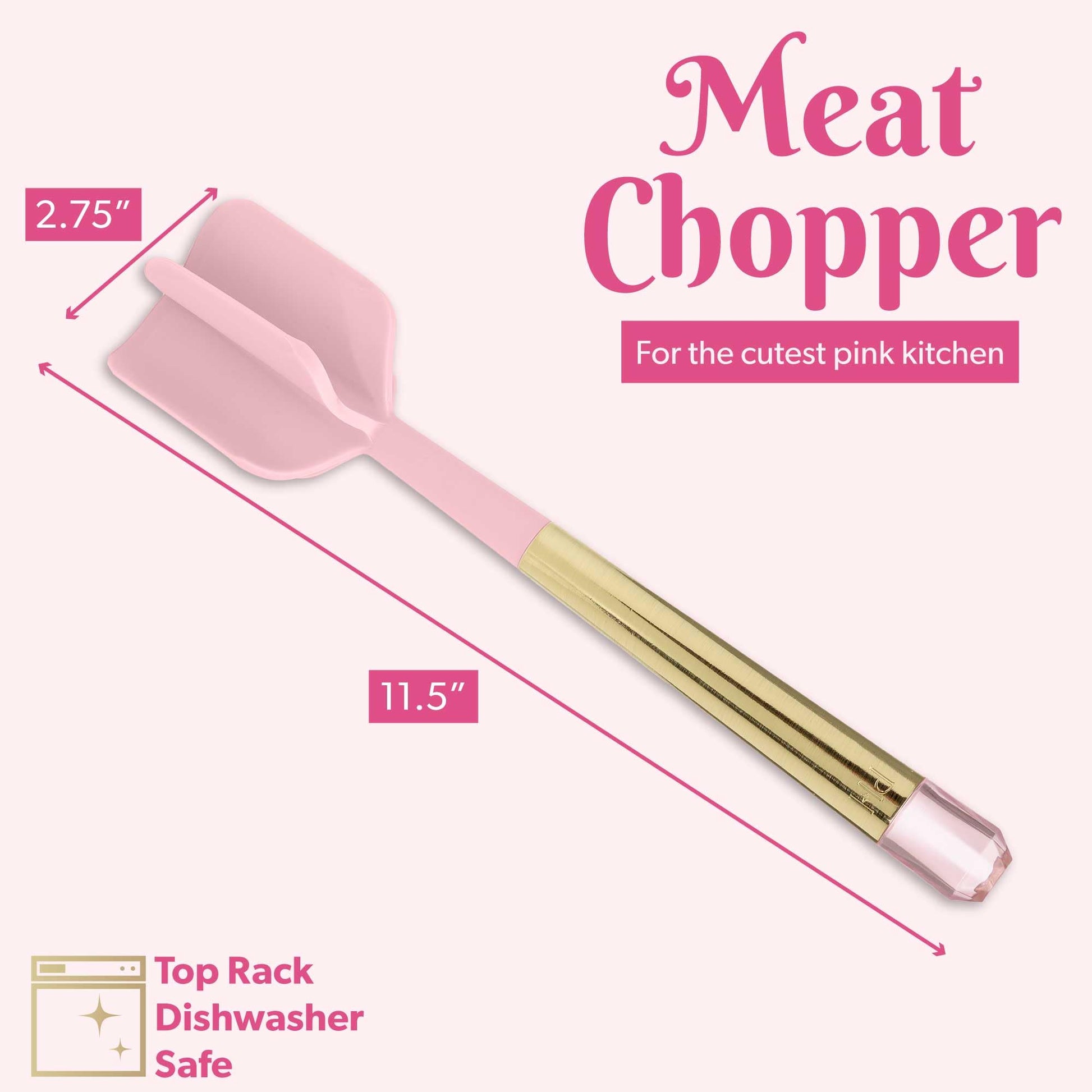 Paris Hilton Glam Meat Chopper with Jewel Handle - Gourmet Grocery Hub