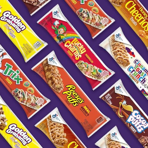 Golden Grahams Lucky Charms Breakfast Cereal Treat Bars Variety Pack, 28 ct