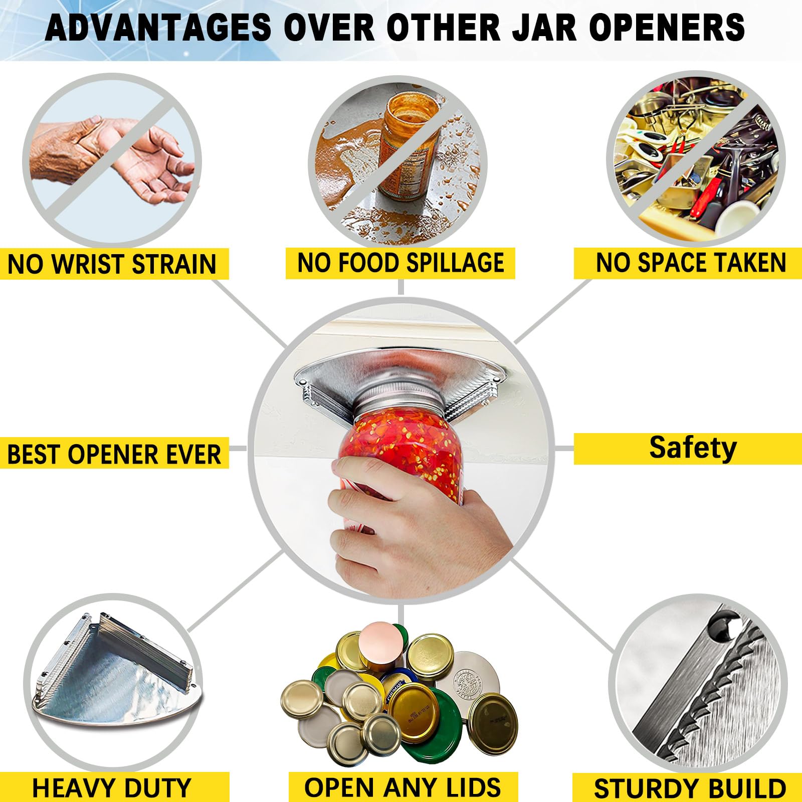 Stainless Steel Under Cabinet Jar Opener