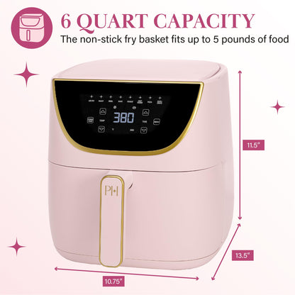 Paris Hilton 6-Quart Air Fryer - Pink - Gourmet Grocery Hub