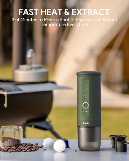 Outin Outin Nano Portable Electric Espresso Machine, USB-C & Car Charger