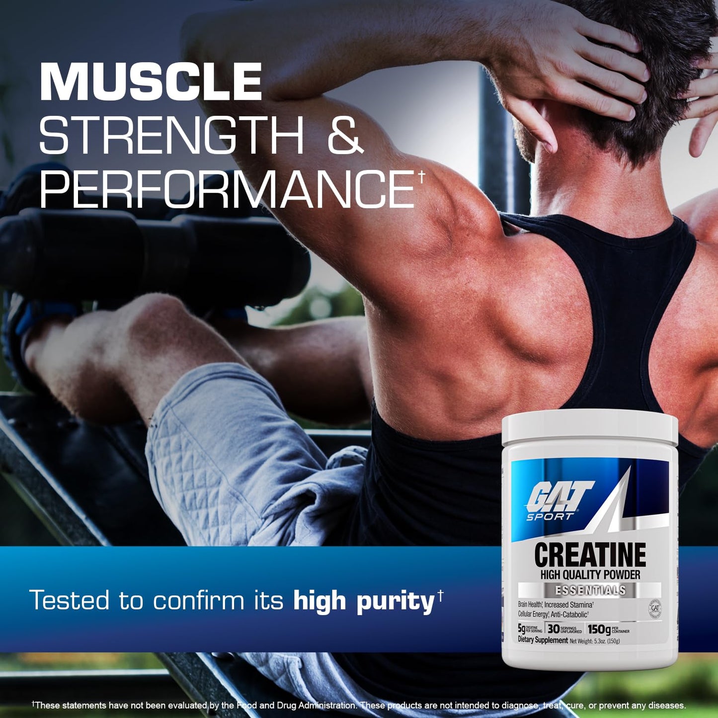 GAT SPORT GAT SPORT Creatine Monohydrate Powder – Boost Strength & Endurance