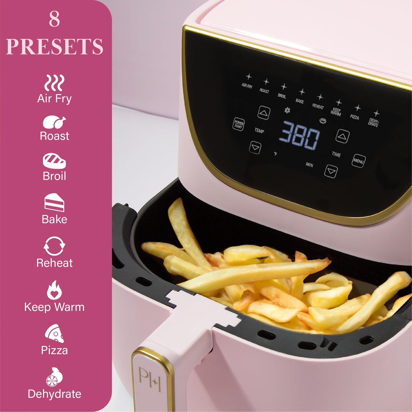 Paris Hilton 6-Quart Air Fryer - Pink - Gourmet Grocery Hub