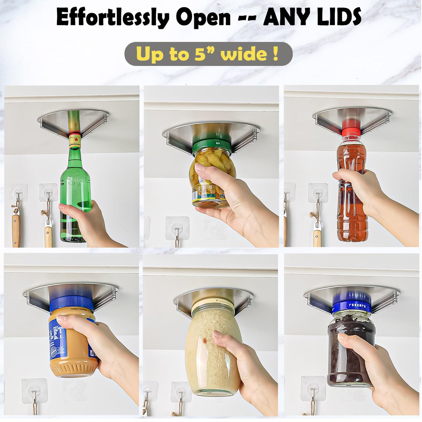 Stainless Steel Under Cabinet Jar Opener