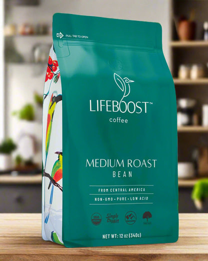 Lifeboost Coffee Organic Coffee Beans Medium Roast