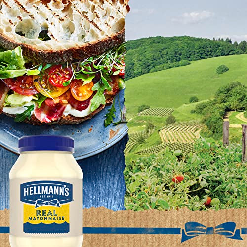 Hellmann's Real Mayonnaise, Gluten Free, Made with 100% Cage-Free Eggs, 30 Fl Oz, Pack of 3