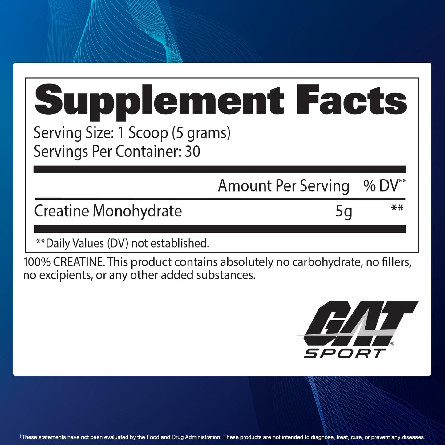 GAT SPORT GAT SPORT Creatine Monohydrate Powder – Boost Strength & Endurance