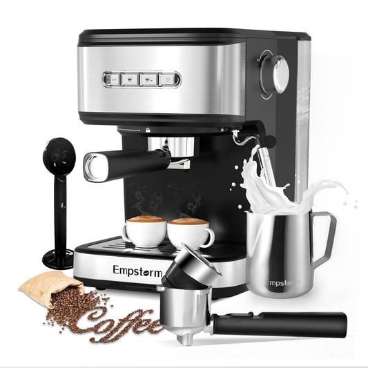 Empstorm Empstorm Espresso Machine 20 Bar – Versatile 3-in-1 Espresso Maker with Milk Frother