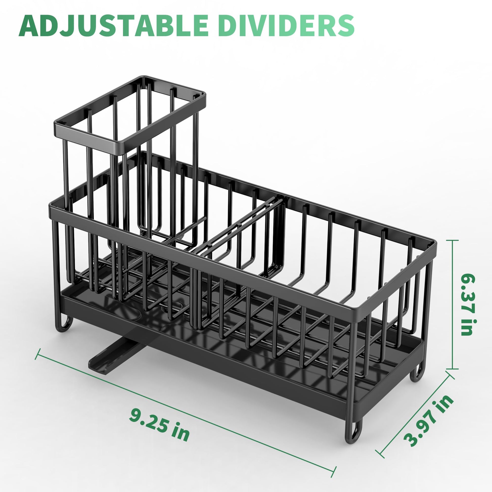 Cisily Kitchen Sink Caddy - Rustproof 304 Stainless Steel Organizer - Gourmet Grocery Hub