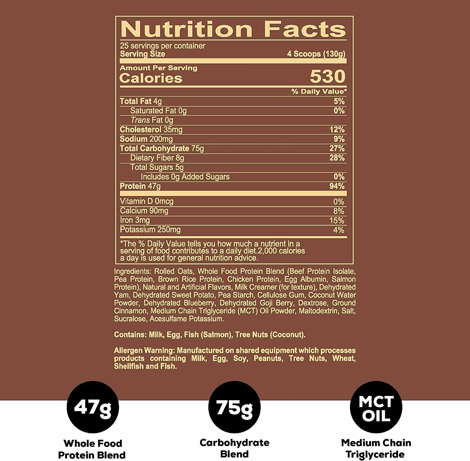 REDCON1 MRE Protein Powder, Fudge Brownie 