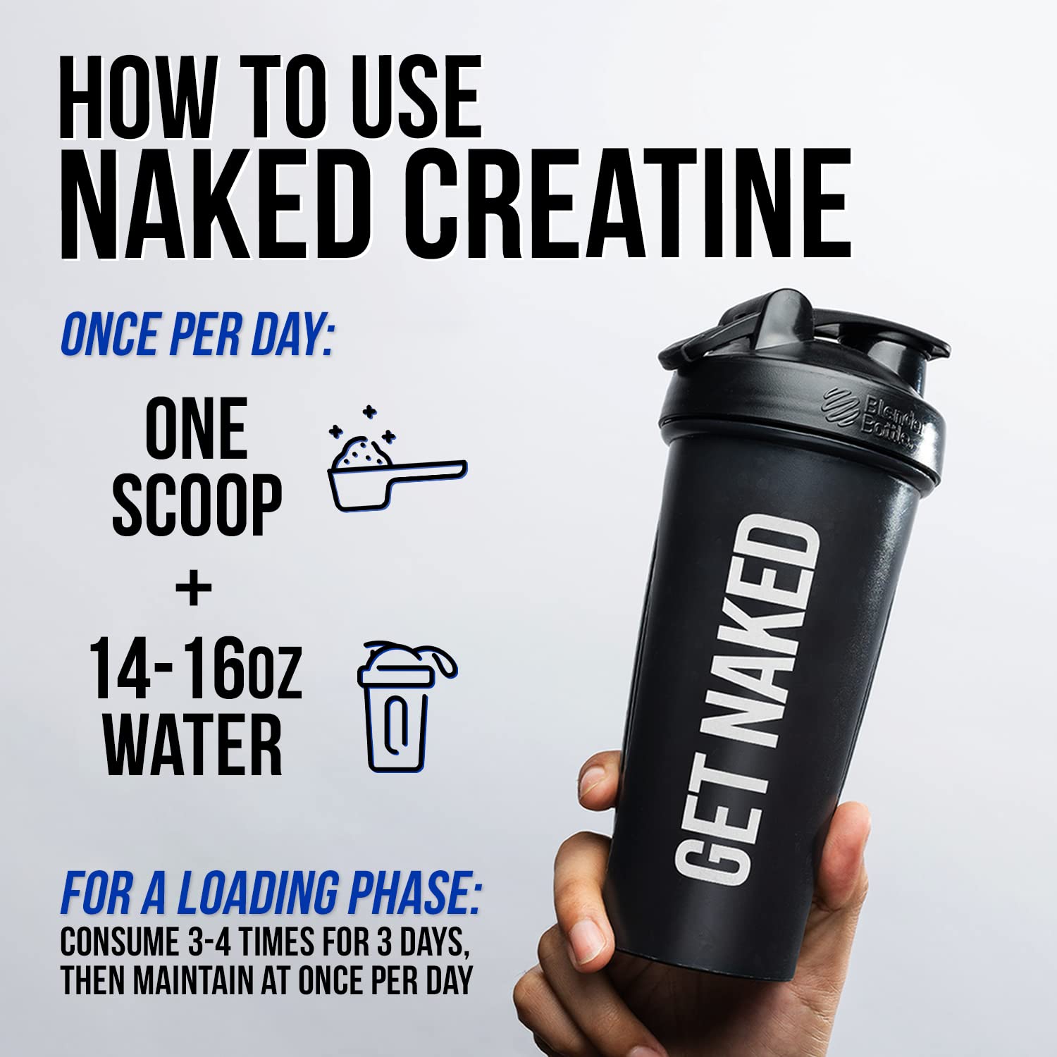 NAKED NAKED Creatine Monohydrate - 1kg, Pure, Vegan, Non-GMO - 200 Servings