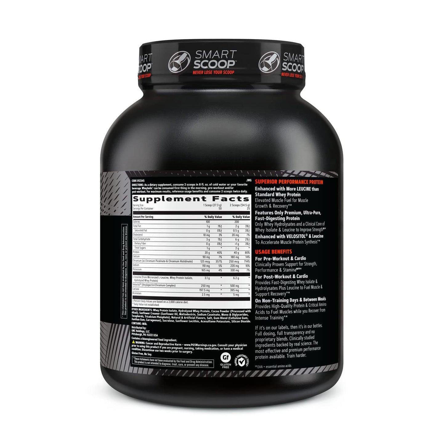 GNC AMP Wheybolic | Targeted Muscle Building and Workout Support Formula | Chocolate Fudge | 25 Servings