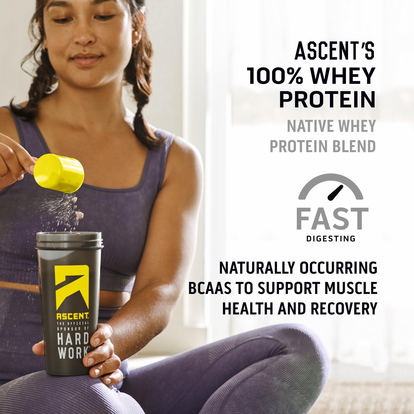 Ascent Ascent Native Whey Protein Isolate - Chocolate, 2 lbs, No Artificial Ingredients