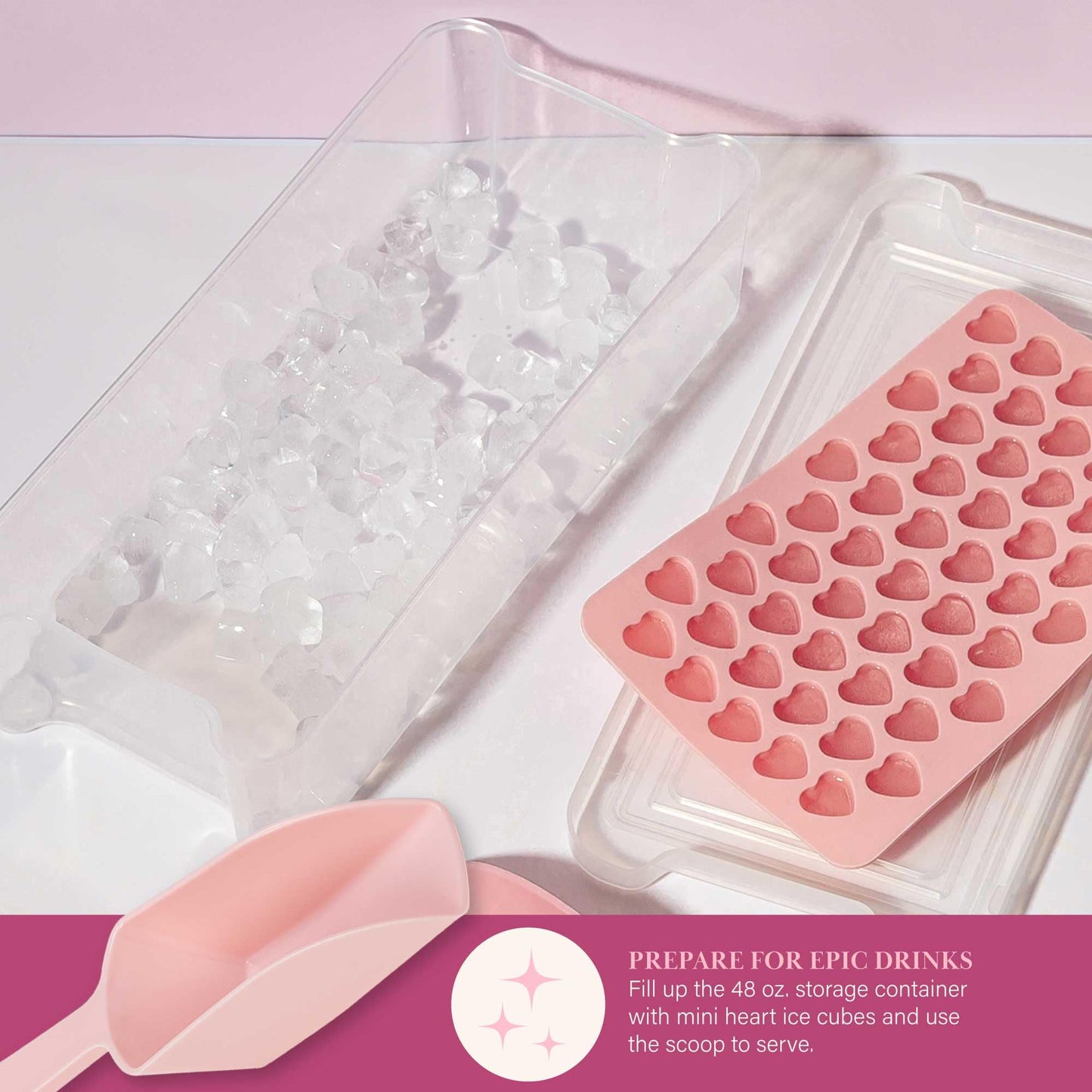 Paris Hilton Heart Shaped Mini Ice Cube Tray Set - Gourmet Grocery Hub