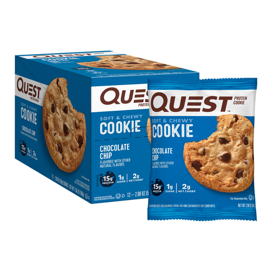 Quest Nutrition Quest Nutrition Chocolate Chip Protein Cookie; Keto Friendly; High Protein; Low Carb; 12 Count