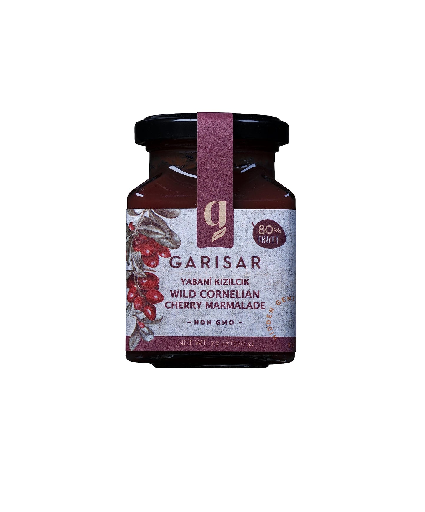 GARISAR Garisar- Wild Cornelian Cherry Marmalade - 80% Fruit - 7.7 oz