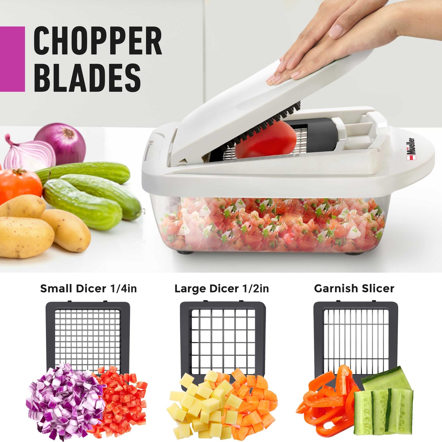 Mueller Pro-Series 10-in-1 Vegetable Chopper & Slicer - Gourmet Grocery Hub