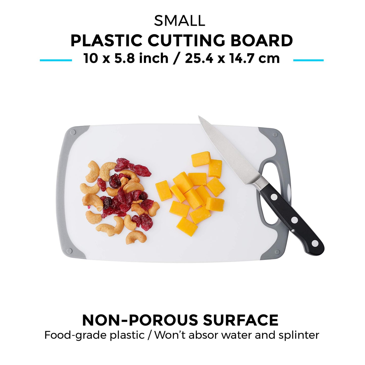 Freshware Cutting Board with Juice Grooves, Reversible, BPA-Free, Non-Porous, Dishwasher Safe, Kitchen, Set of 3, 16"L x 9.8"W x 0.3"Th