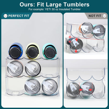 3 Tier Stackable Water Bottle Organizer for Cabinet