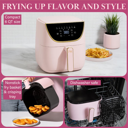 Paris Hilton 6-Quart Air Fryer - Pink - Gourmet Grocery Hub