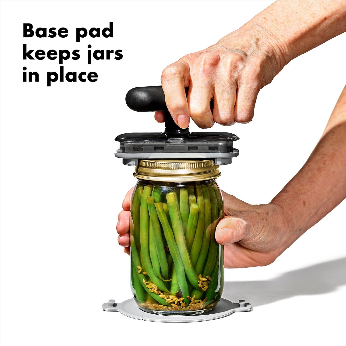 OXO Good Grips Twisting Jar Opener with Basepad, Black