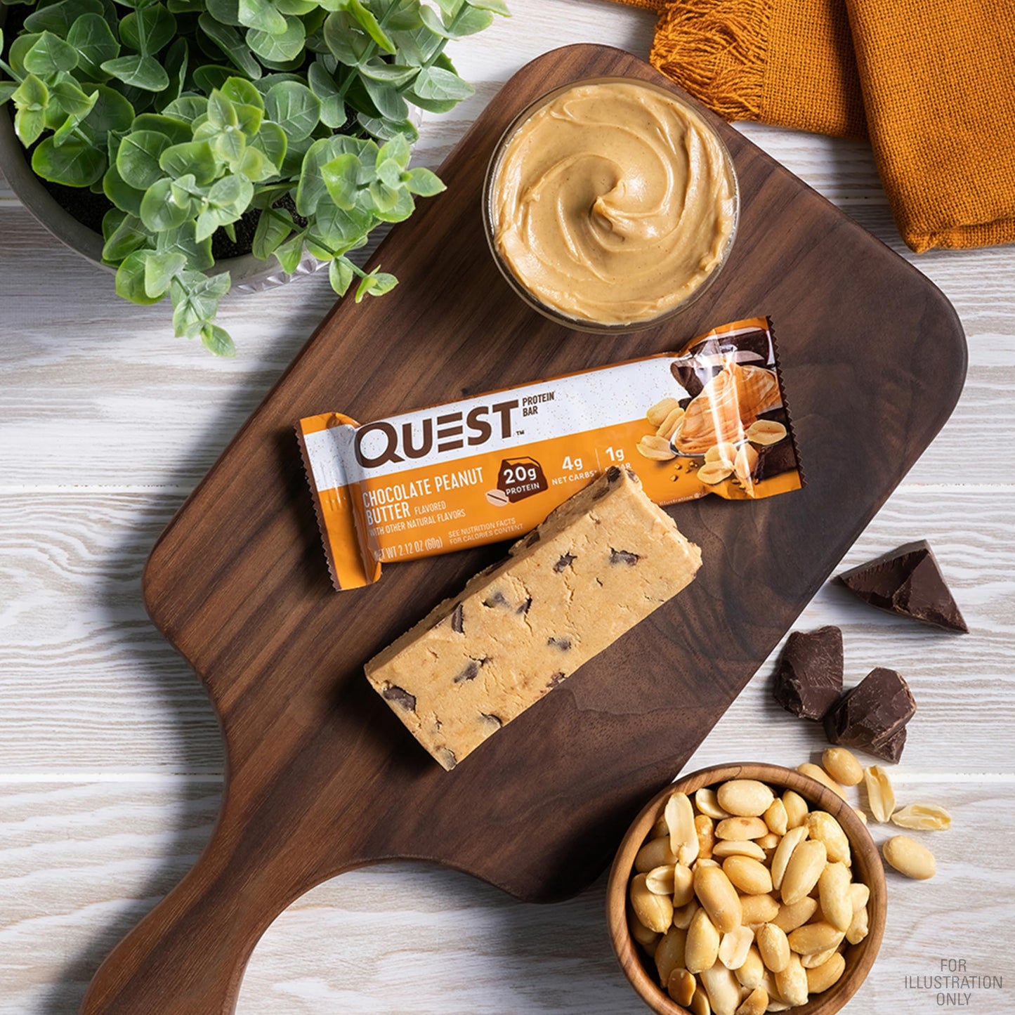 Quest Nutrition Quest Nutrition Chocolate Peanut Butter Bars, High Protein, Low Carb, Gluten Free, Keto Friendly, - 12 Count