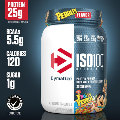 Dymatize Dymatize ISO100 Hydrolyzed Whey Isolate Protein - Fruity Pebbles, 20 Servings