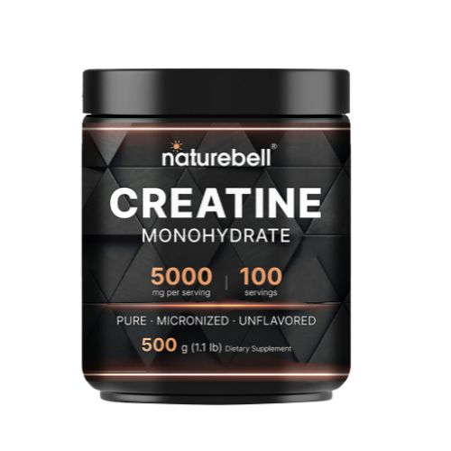 NatureBell NatureBell Creatine Monohydrate Powder, 500g - Pure, Micronized, Vegan