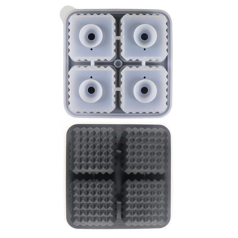 Bauducco Silicone Ice Tray Whiskey Ice Cube Mold Black Square