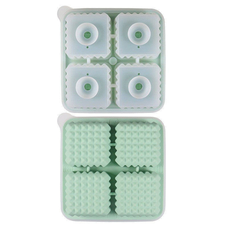 Bauducco Silicone Ice Tray Whiskey Ice Cube Mold Wormwood Green Square