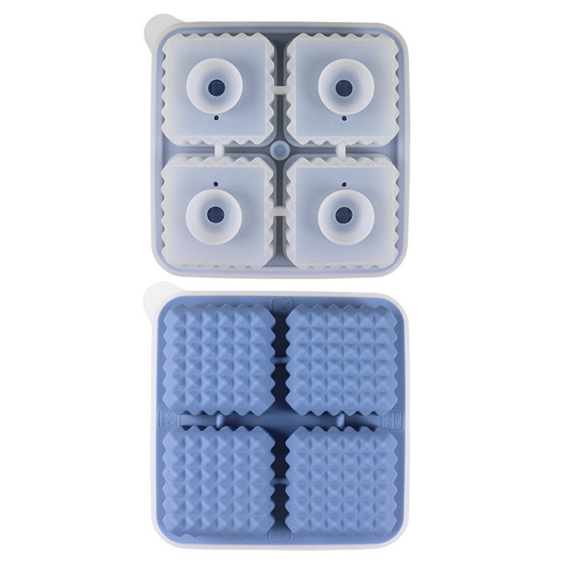 Bauducco Silicone Ice Tray Whiskey Ice Cube Mold Dark Blue Square