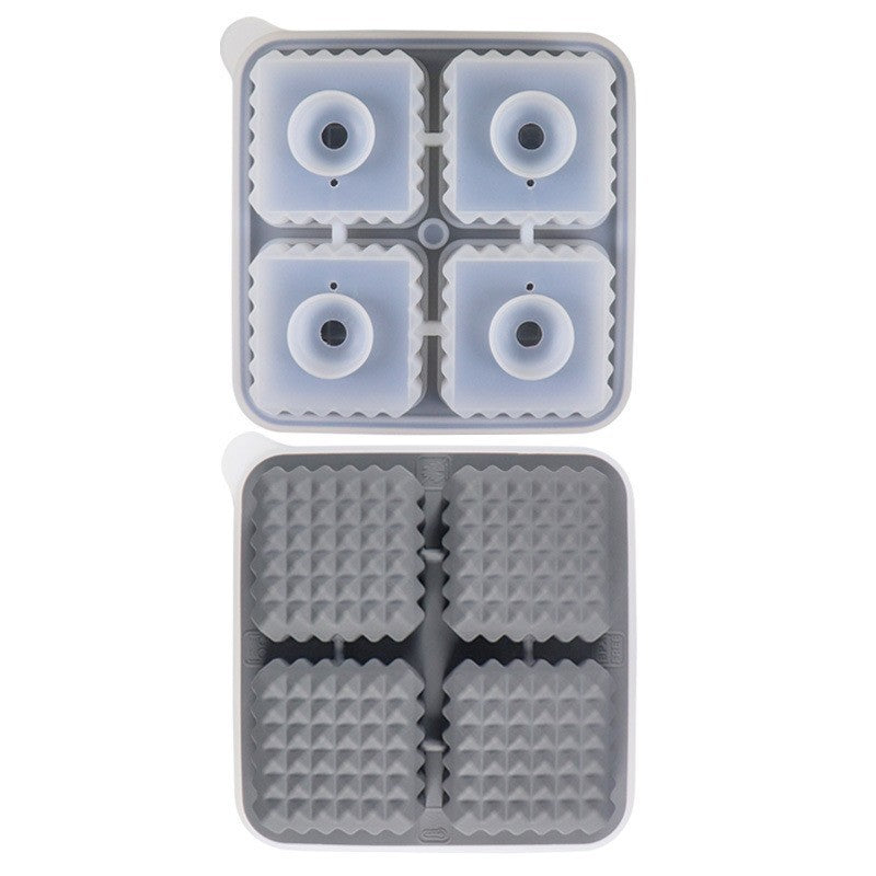 Bauducco Silicone Ice Tray Whiskey Ice Cube Mold Gray Square