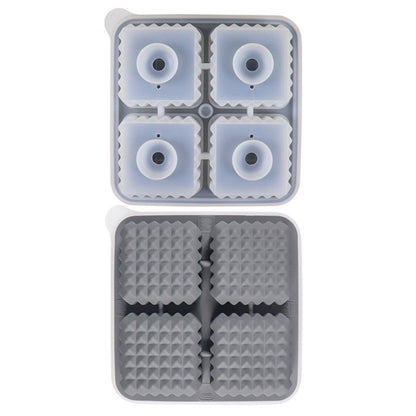 Bauducco Silicone Ice Tray Whiskey Ice Cube Mold Gray Square