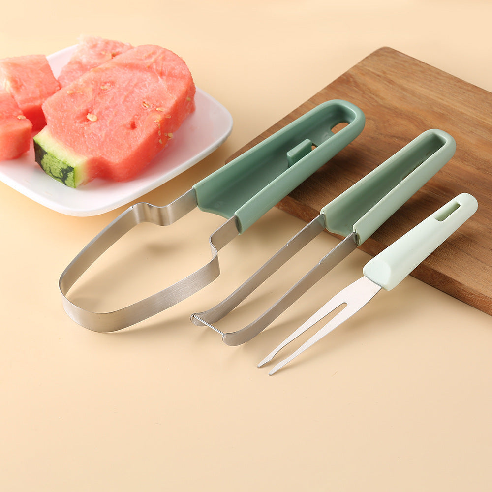 Bauducco Kitchen Three-in-one Stainless Steel Fruit Cutting Gadget