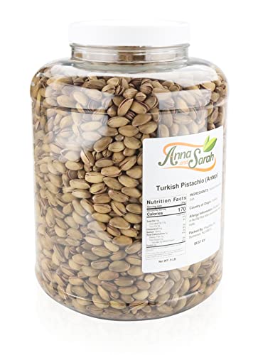 Anna and Sarah Anna and Sarah Turkish Antep Pistachios, Healthy Snack, Rich Flavor in Jar