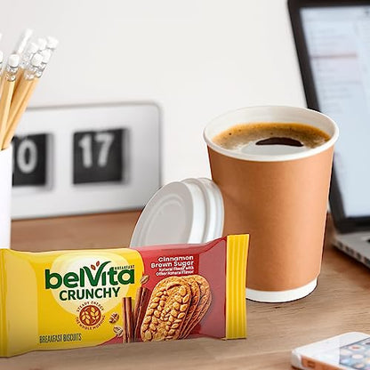 belVita Cinnamon Brown Sugar Breakfast Biscuits, Value Pack, 12 Packs