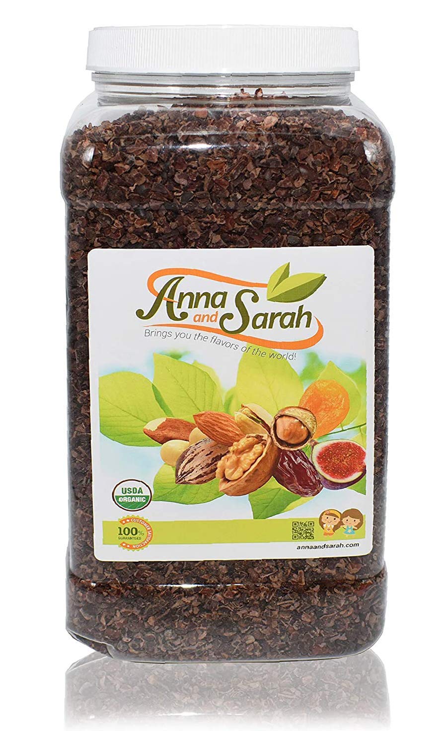 Anna and Sarah Anna and Sarah Organic Raw Cacao Nibs Plant-Based in Four Pounds Jar