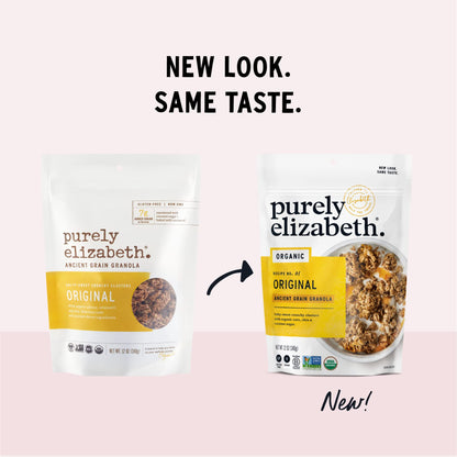 purely elizabeth. Purely Elizabeth Organic Original, Ancient Grain Granola, Gluten-Free, Non-GMO (3 Ct, 12oz Bags)