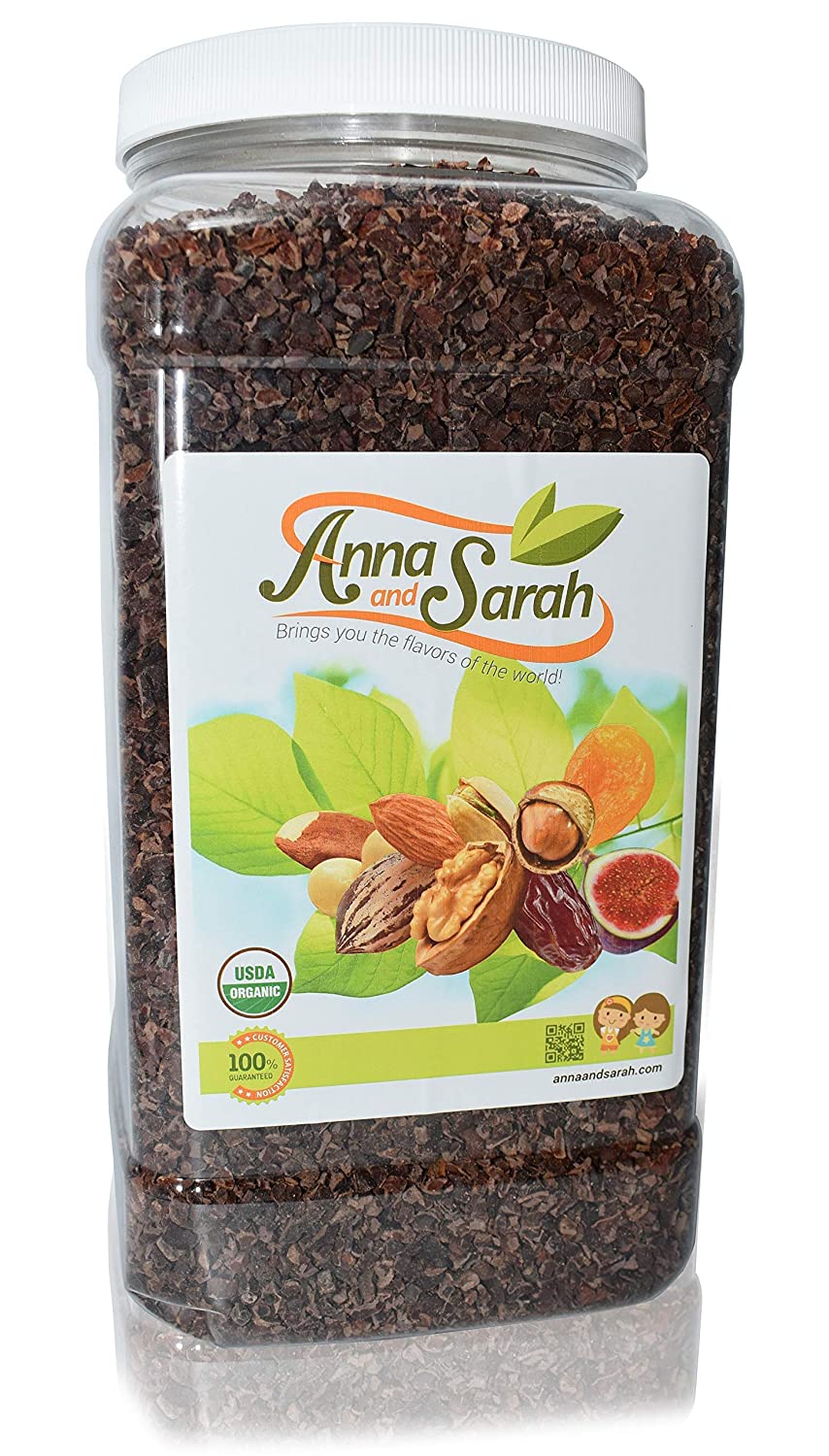 Anna and Sarah Anna and Sarah Organic Raw Cacao Nibs Plant-Based in Four Pounds Jar