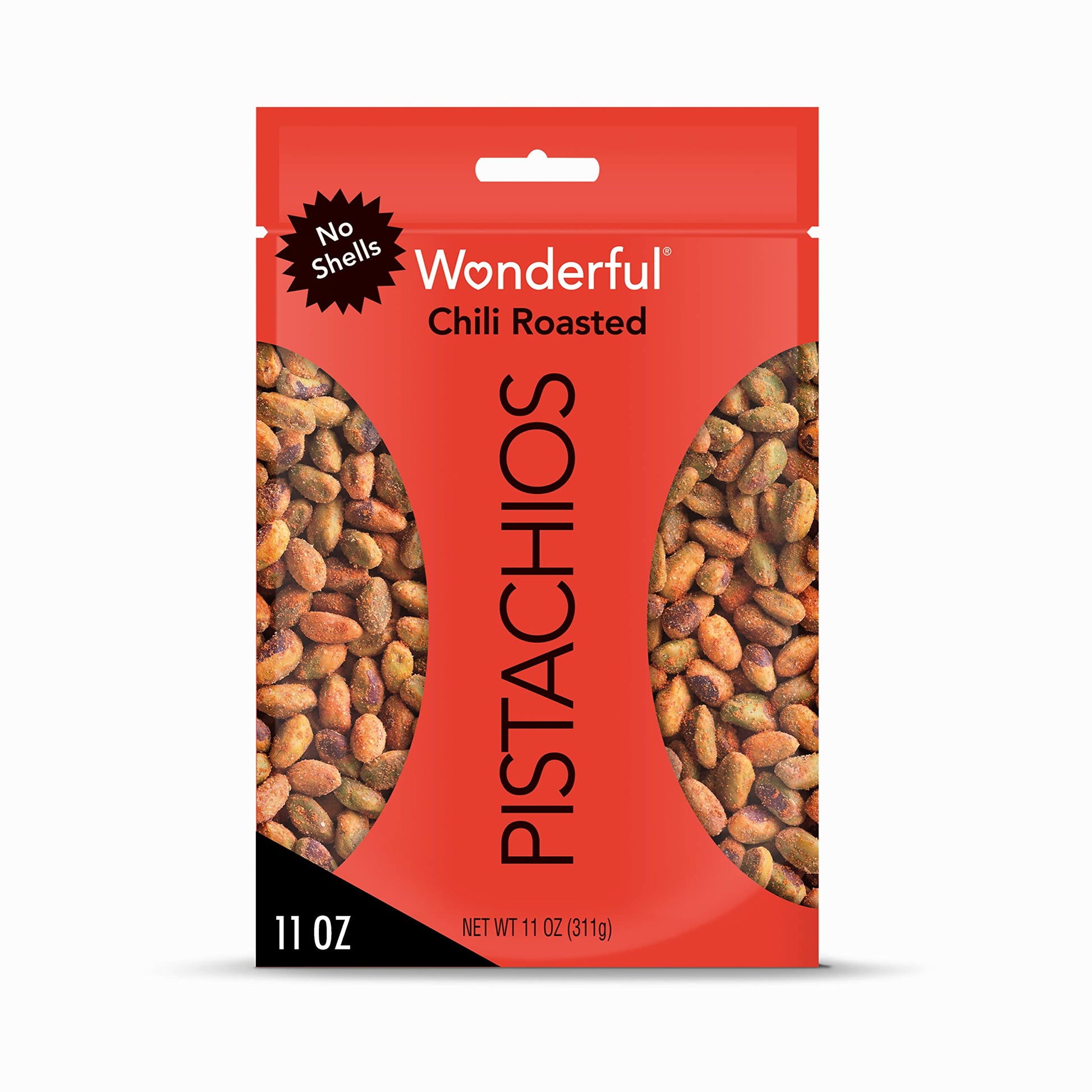 Wonderful Pistachios Wonderful Pistachios No Shells, Chili Roasted, 11 Ounce Bag, Protein Snack, Gluten Free, On-the-Go Snack Chili Roasted